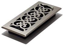 Decor Grates SPH410-NKL Scroll Floor Register, Brushed Nickel Finish, 4 x 10-Inch