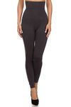 Yelete Women's High Waist Compression Leggings - One Size - Charcoal