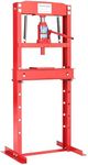 DKIEI 20 Ton Hydraulic Press, Hydraulic Floor Workshop Press, Height Adjustable, Up to 790mm Working Range, Heavy Duty Standing Press for Workshop Garage(Red)