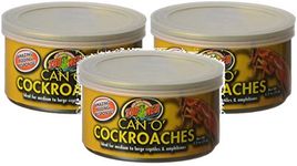 (3 Pack) Zoo Med Can O' Cockroaches, Medum to Large Retiles & Amphibians 1.2-Oz