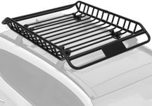 MERXENG 63x43 Inch Car Roof Rack Basket 300LBS Heavy Duty Steel Cargo Basket Universal Rooftop Cargo Carrier with Extension for SUV, Pick Up,Trucks,Car