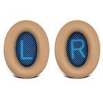 Replacement Ear Pads for Bose QuietComfort 15(qc15/QC15), Headphone Ear Covers, High Density Memory Cotton, Soft Leather, Adaptive Noise Isolation Headphones Pads Cushions-Khaki