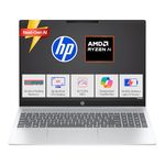 HP OmniBook 5 (Previously Pavilion) Next Gen AI Copilot+ Laptop, 50 TOPS, AMD Ryzen AI 7 350 (16GB LPDDR5X, 512GB SSD) 2K, Touch, IPS, 16''/40.6cm, Win11, Office24, Silver, 1.8kg, FHD Camera, ag1048au