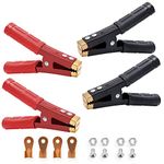 Saihisday 1000A Battery Jumper Cable Clamps, Heavy Duty Car Battery Clamps Pure Copper, Battery Alligator Clamps for Jump Starter Cables 4PCS