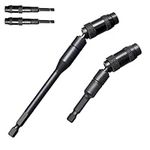 2 Pack Pivoting Bit Holder 90mm & 145mm Magnetic Pivot Drill Bit Holder Rotary Quick Release Flexible Screwdriver Bit Holder Drill Bit Extension for Narrow Spaces or Corners