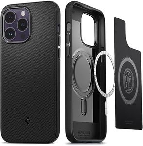 Spigen Mag Armor MagFit Case for iPhone 14 Pro, Compatible with MagSafe Accessories - Matte Black