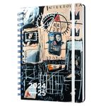 Grupo Erik Basquiat Diary 2024-2025 | Back To School 12 Months A5 Academic Diary 2024-2025 Week To View | August 2024 - July 2025 | Mid Year Diary 2024-2025 With Stickers