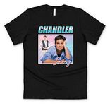 Sanfran Clothing Friends Homage T-Shirt Tee Retro 90's Chandler Rachel Monica Phoebe Ross Joey Funny Small/Black