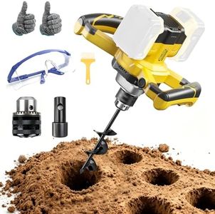 40V Cordless Auger Post Hole Digger for DeWalt 2x20V Max Battery - Brushless Motor Electric Auger Drill with 3/8" Chuck & 3/4" Adapter, for Tree Planting Fence Post Farm Garden (Battery NOT Included)