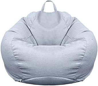 Chickwing Puff Pera sin Relleno para Adultos y Niños, Exterior y Interior Bean Bag Bolsa de Frijol para Silla Tumbona Perezosa Funda para Sillón Cubierta de Sillón (Gris Claro,XL)