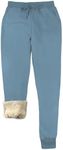 Yeokou Women's Warm Sherpa Lined Athletic Sweatpants Jogger Fleece Pants(Dustyblue-XXL)