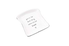 CGB Giftware Toast Shaped Ring Dish 'You're the best thing since sliced bread' Silver Lined Trinket Jewellery Dish and Organiser for Necklaces Rings Earrings and Bracelets GB04843