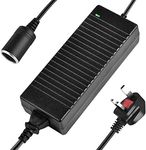 Shentian Power Supply Cigarette Lighter Socket AC to DC Adapter 110V-240V to 12V 10A Car Power Charger Converter Black