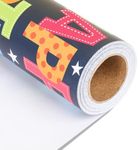 NESCCI Birthday Wrapping Paper,Birthday Gift Wrapping Paper,Wrapping Paper Roll-17 Inch X 32.8 Feet Per roll,Colorful Happy Birthday Pattern For Boys Girls, Perfect For Birthday Party, Baby Shower