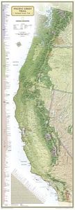 National Geographic Pacific Crest Trail Wall Map in gift box (18 x 48 in) (National Geographic Reference Map)