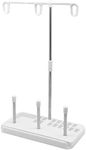 YEQIN Thread Spool Holder Stand- 3 Spools Holder for Domestic (Home-Base) Embroidery and Sewing Machines - Detachable Thread Rack (White)