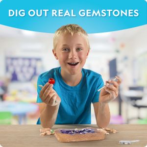 National Geographic Gemstone Dig Kit – Excavation Science Set for Kids