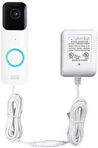 OhmKat Video Doorbell Power Supply - Compatible with Blink Smart Wi-Fi Video Doorbell - No Existing Wiring Required - Transformer, Adapter, Power Kit & Supply All In One (White)