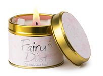 Lily Flame Fairy Dust Candle Tin- Pink - Fairy Dust- Warm, Sparkly and Magical Scented Candle - 35 Hours Burn time