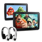 XTRONS 11.6" Car Headrest Mount IPS Screen Portable Video Monitor Car Player with 2 Mounting Brackets Supports 1080P Video, HDMI Input, AV in, IR FM for Kids Adults Journey (HM117HDx2+DWH006x2)