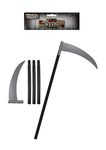 Henbrandt Plastic Death Scythe 110cm Grim Reaper Scythe Spectre of Death Dark Phantom Cosplay Accessory Trick or Treat Halloween Costumes Fancy Dress Costume Unisex Accessories for Men and Women