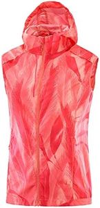Salomon Women's Polyester Red Agile Wind Vest