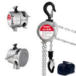 YATOINTO Aluminum Hand Chain Hoist-1/2 Ton(1100Lbs) Capacity Manual Chain Fall Hoist with 2 Heavy Duty Hooks|Chain Block 10FT Lifting Height |Industrial Steel Structure for Warehouse（360° Rotatable）