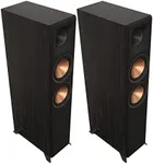 Klipsch RP-6000F II 2.0 Dual Floorstanding Speaker Pair with 90° x 90° Hybrid Tractrix Horn, 1” LTS Tweeter, 6.5” Cerametallic Woofers, and Dolby Atmos Options for Premium Home Theater Sound in Ebony