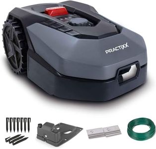 Practixx Robot Tondeuse PX-RRM-600Wi | 600 m² |Largeur & Hauteur de Coupe 18cm /20-60mm | Capteur de Pluie |WiFi & BT| Pente de 35%| Station de Charge Incluse