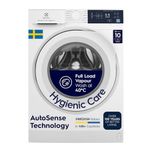 Electrolux 9kg 5 Star EcoInverter Fully Automatic Front Load Washing Machine, Full Load Vapour Wash for Sustainable Clothing, Hygienic Care, White, UltimateCare 300, EWF9024D3WB