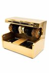 AIR O MATIC Automatic Shoe Shine Machine | Electric Shoe Polisher with Dual Brushes & Polish Dispenser | Luxury Golden Finish for Hotel, Office, Mall & Home Use