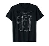 Vintage Patent Print 1932 Violin Player Musician Gift T-Shirt