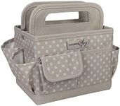 Everything Mary Craft Caddy, Tan Dot - Art Storage for Supplies & Crafts - Supply Organizers Tote for School Classroom, Office, and Home - Organization for Makeup & Nurses