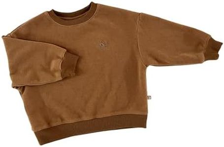 About Baby Shop- Girls and Boys Arven Sweatshirt with Angel Embroidered Logo (US, 18-24 Months, Caramel)