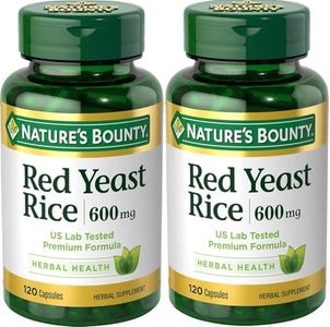 Nature's Bounty Red Yeast Rice 600mg 120 Capsules (Pack of 2)
