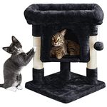 Yaheetech Cat Tree Cat Tower w/Sisal Scratching Post Cat Condo House Comfy Top Platform Furry Hanging Ball Functional Cat Scratching Tree for Cats