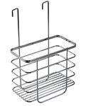 Croydex Shower Screen Caddy: Easy-to-Install Bathroom Storage Unit - for Extra Bathroom Storage, No Drilling Required, Durable Mild Steel with Chrome Finish, ‎13 x 25 x 37.3 cm