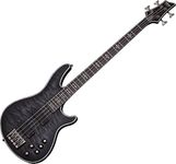 Schecter Hellraiser Extreme-4 4-String Bass Guitar, See-Thru Black Satin