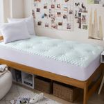 Hansleep Memory Foam Twin XL Mattress Topper, Twin XL Mattress Pad Cover for College Dorm with Deep Pocket, Breathable Pillow Top Mattress Topper Twin Extra Long with Gel Foam, 39x80 Inches, Grey