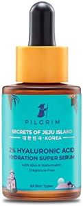 Pilgrim 2% Hyaluronic Acid Hydration Super Serum With Kiwi Extracts For Hydrated Skin For Unisex Of All Skin Types Korean Skin Care, 30ml