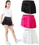 3 Pack Girls Flowy Shorts with Pock