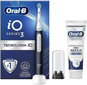 Oral-B Spazzolino Elettrico Ricaricabile iO 3N Nero, 1 Testina Di Ricambio, 1 Spazzolino + 1 Dentifricio Gengive & Smalto Pro-Repair Classico 75ml