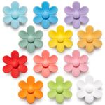 SUNURS 3D Solid Color Flower Cute Fridge Magnets for Locker, Colorful Strong Decorative Funny Refrigerator Magnets for Whiteboard, Kitchen, and Office (12 Pieces)