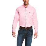 ARIAT Men's Solid Twill Shirt, Prism Pink, Large