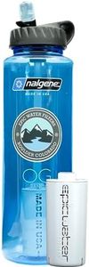 Epic Nalgene OG Grande | Water Filtration Bottle | Wide Mouth 48 oz | USA Made Bottle | American Made Filter Removes 99.99% of Tap Water Contaminants Lead Chlorine Chromium 6 Arsenic Chloroform, Slate Blue