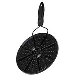 Yardwe Heat Diffuser Plate Flame Reducer Enamel Flame Guard Simmer Ring Hob Protective Heat Tamer for Home Kitchen Cooking Black
