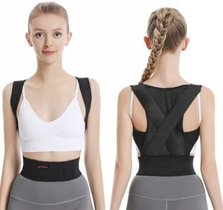 Posture Corrector for Women and Men, Back Straightener Posture Corrector, Adjustable Shoulder Posture Brace, Scoliosis and Hunchback Correction, Improve Back Posture and Lumbar Support (L)