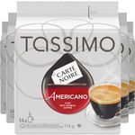 Tassimo Carte Noire Americano Coffee Single Serve T-Discs, 114g (5 Boxes of 14 T-Discs)