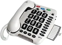 Geemarc CL100 Big Button Phone for Seniors - 30 dB Amplified Corded Phone with Visual Indicator - Telephones for Hearing Impaired - Large Buttons & Amplified Hearing Landline Phone - Phones for Home