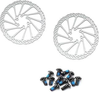 2Pcs Disc Brake Rotor Stainless Steel Bike Disc Brake Rotors with 12 Bolts Screws,Stainless Steel Disc Brake Rotor Bicycle Disc Brake Rotor, Disc Brake Rotor Stainless Steel Bike Disc Brake Rotor